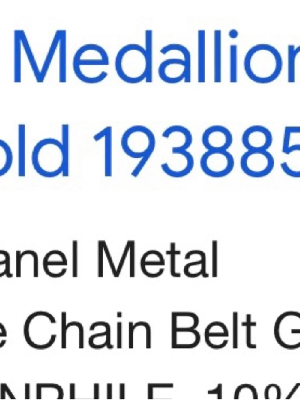 CHANEL Gold Chain Link Belt
